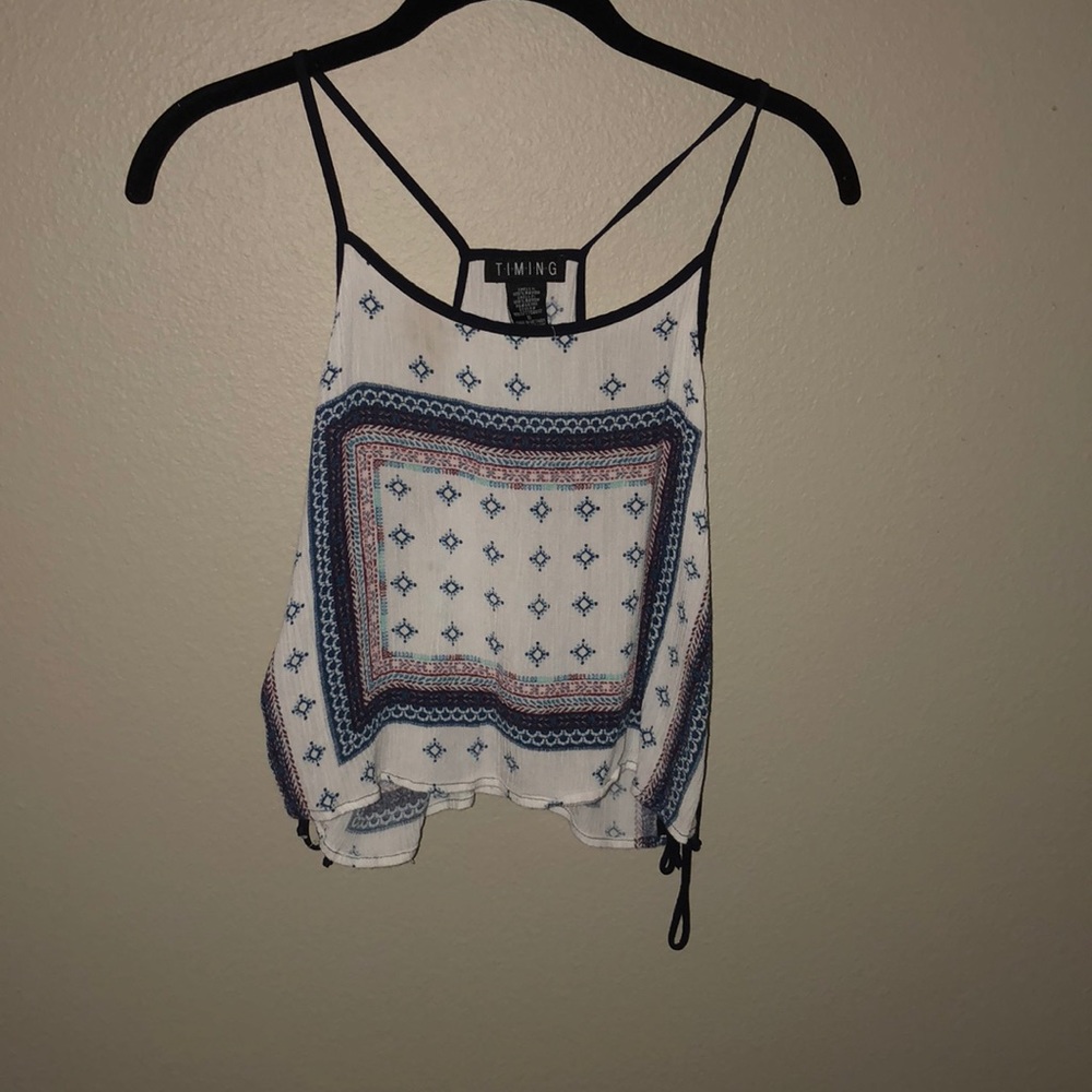 Tribal print tie sides